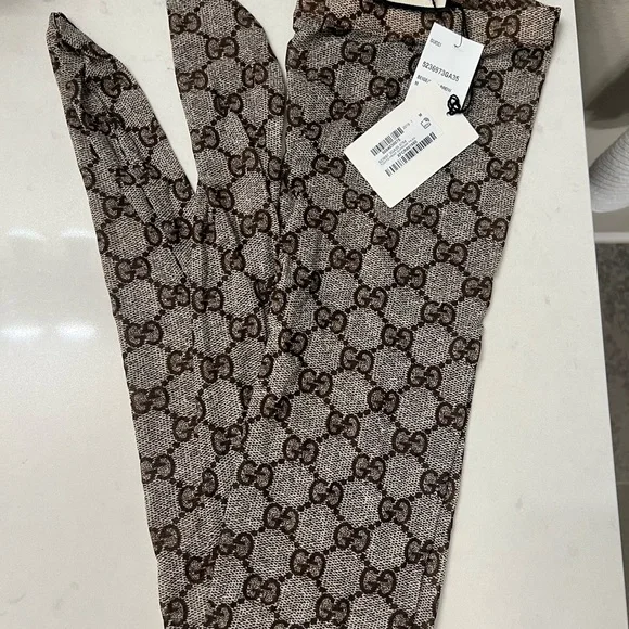 Gucci Brown Woman Monogram Tights - Picture 8 of 8